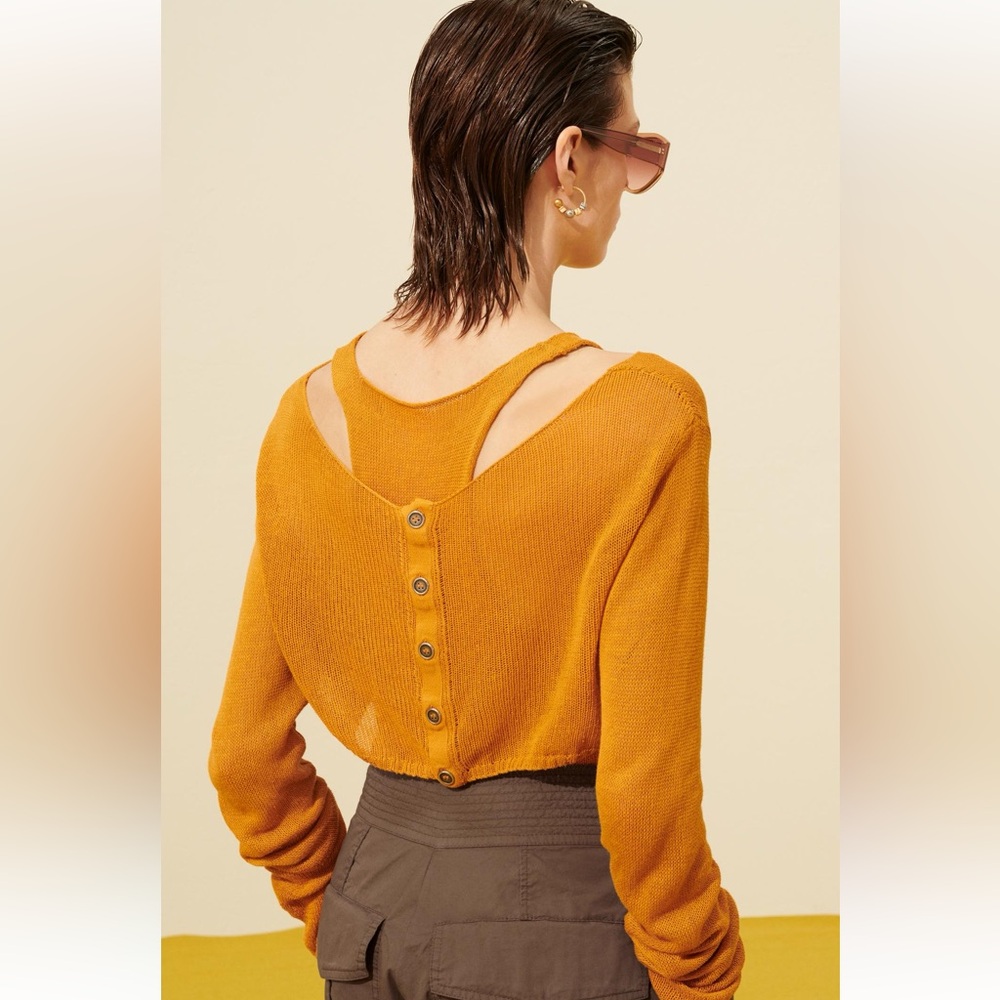 Zara SRPLS Knit  Cropped Top Size L NWT KNT CRPPD 12